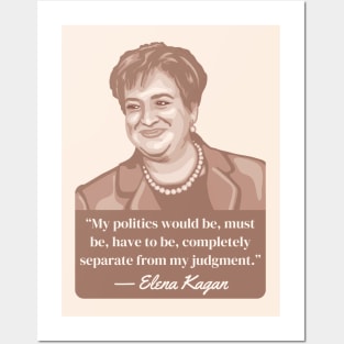 Elena Kagan Portrait and Quote Posters and Art